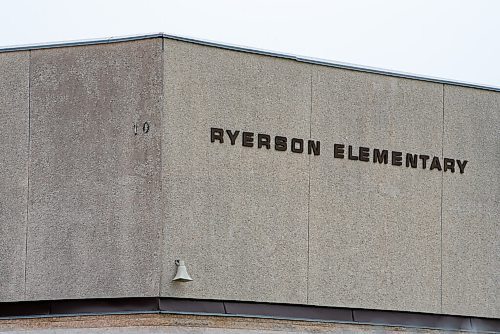 ALEX LUPUL / WINNIPEG FREE PRESS  

Signage for Ryerson School is photographed in Winnipeg on Tuesday, June 8, 2021. The elementary school is named after Egerton Ryerson, who is considered a chief architect of Canada's residential school system.