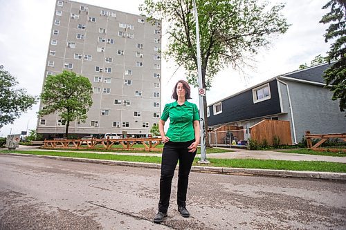 MIKAELA MACKENZIE / WINNIPEG FREE PRESS

Manitoba Non-Profit Housing Association (MNPHA) executive director Christina Maes Nino poses for a portrait in front of a Winnipeg Housing Rehabilitation Corporation apartment building (which is one of MNPHA's members) in Winnipeg on Wednesday, June 9, 2021. A rent relief fund was launched last week by the MNPHA and Manitoba Housing, aiming to help tenants with no-interest, no-fee loans to avoid eviction and pay back arrears. For Ben Waldman story.
Winnipeg Free Press 2021.