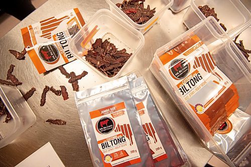 MIKE SUDOMA / WINNIPEG FREE PRESS
Mr. Biltong packages sit on a counter waiting to be filled Friday
June 9, 2021