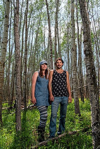 ALEX LUPUL / WINNIPEG FREE PRESS  

Caitlin and David Beer, owners of the western Manitoba based company Wildland Foods, pose for a portrait at one of their secret wild mushroom locations on Saturday, June 5, 2021. The couple started out supplying restaurants and wholesalers before expanding to public sales in 2020.

Reporter: Ben Waldman