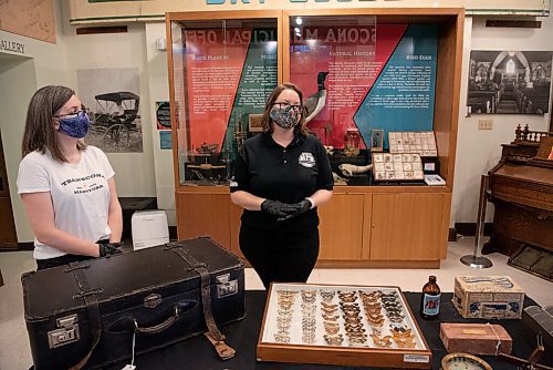 ALEX LUPUL / WINNIPEG FREE PRESS  

Curators, Jennifer Maxwell and Alanna Horejda, are photographed showcasing artifacts and collections found at the Transcona Museum in Winnipeg on Tuesday, June 8, 2021.

Reporter: Brenda Suderman