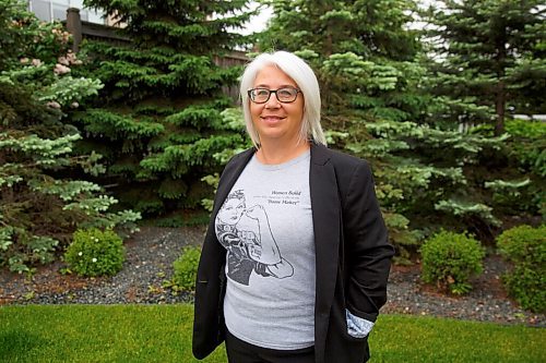MIKE DEAL / WINNIPEG FREE PRESS
Grace Karpinsky, 50, volunteers her time with Habitat for Humanity Manitoba. Specifically, Grace is on the Women Build committee, which raises funds forand then buildsa home for a single mother.
see Aaron Epp story
210610 - Thursday, June 10, 2021.