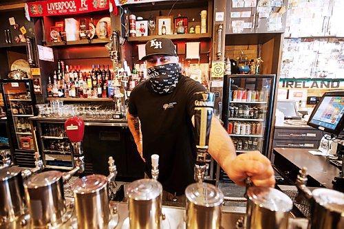 JOHN WOODS / WINNIPEG FREE PRESS
Chris Graves, owner of the Kings Head Pub, is photographed in the pub Thursday, June 10, 2021. Graves says the Winnipeg landmark may close down this weekend due to pandemic closures.

Reporter: Rollason