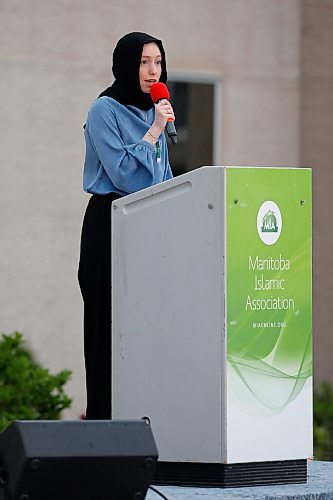 JOHN WOODS / WINNIPEG FREE PRESS
People attend a vigil at the Grand Mosque for the Muslim family killed in London, Ontario Thursday, June 10, 2021. 

Reporter: stand-up