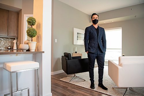 ALEX LUPUL / WINNIPEG FREE PRESS  

Leasing Manager, Will Rossall, poses for a portrait in a two-bedroom unit in the new lifestyle apartment complex, The Ascot, in Winnipeg on Friday, June 11, 2021.

Reporter: Todd Lewys
