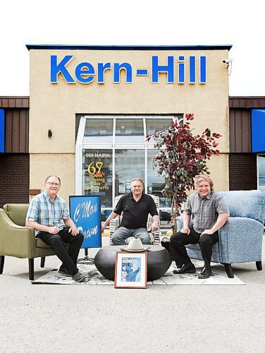 RUTH BONNEVILLE / WINNIPEG FREE PRESS

SUNDAY SPECIAL - Kern-Hill

Kern-Hill Furniture, owners, sons of Nick Hill:  Nick (left, green chair), Andy (middle) and Scott Hill (right), sit on chairs outside their store on Nairn Ave. with picture of dad and his stetson hat with the  entrance to store with logo behind them.  

What: This is for the two-page Sunday Special, scheduled for June 20, Father's Day. Piece will tell the long, colourful history of Kern-Hill, founded by the current owners' dad, Nick Hill, in the early 1950s (the joint turns 70, next year!) 

Also photos of showroom and memorabilia in store.  

 
Dave Sanderson story. 


June 11,, 2021

