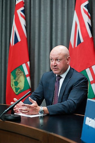 RUTH BONNEVILLE / WINNIPEG FREE PRESS

Local - Roussin 

Chief Provincial Public Health Officer. Dr. Brent Roussin, answers questions form the media during press conference at the Legislative Building Monday.  

June 14,, 2021

