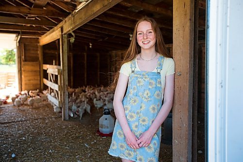 MIKAELA MACKENZIE / WINNIPEG FREE PRESS

Jessica Walker, who created and runs Little Red Barn Micro Sanctuary, poses for a portrait with her 800 saved chickens in Charleswood on Monday, June 14, 2021. Jessica rescues a variety of animals, including pigs, chickens, goats, sheep, cows and horses. She also gives tours to people of all ages in an effort to educate them about -- and give them a better appreciation for -- these animals. For Aaron Epp story.
Winnipeg Free Press 2021.