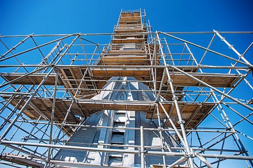 MIKAELA MACKENZIE / WINNIPEG FREE PRESS

The newly painted Augustine Church steeple in Winnipeg on Tuesday, June 15, 2021. For Melissa Martin story.
Winnipeg Free Press 2021.