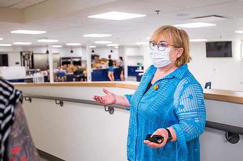 MIKAELA MACKENZIE / WINNIPEG FREE PRESS

Glynis Quinn, executive director of Oak Table, gives a tour of the newly renovated space at the Augustine Centre in Winnipeg on Tuesday, June 15, 2021. For Melissa Martin story.
Winnipeg Free Press 2021.