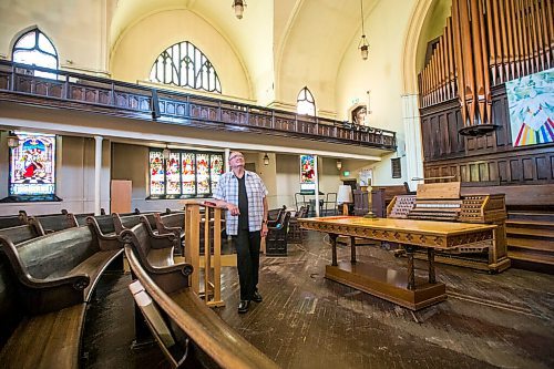 MIKAELA MACKENZIE / WINNIPEG FREE PRESS

Jeff Carter, chair of the Augustine Centre board of directors, poses for a portrait in the sanctuary in Winnipeg on Tuesday, June 15, 2021. For Melissa Martin story.
Winnipeg Free Press 2021.