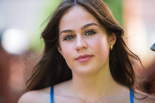 MIKAELA MACKENZIE / WINNIPEG FREE PRESS

Isabell Neves, who is graduating from Kelvin High School, poses for a portrait in her grad dress in Winnipeg on Wednesday, June 16, 2021. She set up the Instagram account @KelvinDresses2021 as a way to prevent people from showing up to grad in the same dress - now, it's a way for students to show off their finest since their grad dance isn't happening. For Jen Zoratti story.
Winnipeg Free Press 2021.