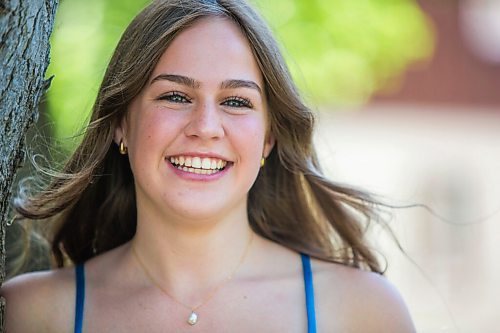 MIKAELA MACKENZIE / WINNIPEG FREE PRESS

Isabell Neves, who is graduating from Kelvin High School, poses for a portrait in her grad dress in Winnipeg on Wednesday, June 16, 2021. She set up the Instagram account @KelvinDresses2021 as a way to prevent people from showing up to grad in the same dress - now, it's a way for students to show off their finest since their grad dance isn't happening. For Jen Zoratti story.
Winnipeg Free Press 2021.