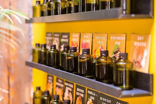 MIKAELA MACKENZIE / WINNIPEG FREE PRESS

Fragrance accords (building blocks) for perfume workshops at Denatured Lab, a new fragrance shop in the Exchange District, in Winnipeg on Friday, June 18, 2021. For Joseph Bernacki story.
Winnipeg Free Press 2021.