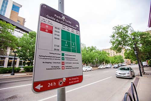 MIKAELA MACKENZIE / WINNIPEG FREE PRESS

New parking guide signs in the Exchange District in Winnipeg on Monday, June 21, 2021. For Joyanne story.
Winnipeg Free Press 2021.