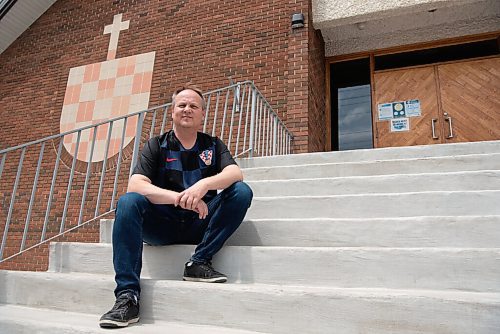 ALEX LUPUL / WINNIPEG FREE PRESS  

Joey Brnjas, an organizer for Croatian soccer in Winnipeg, poses for a portrait outside of St. Nicholas Tavelich Church in Winnipeg on Wednesday, June 23, 2021. This Friday marks the 30th anniversary of the independence of Slovenia and Croatia.

Reporter: Alan Small