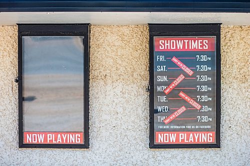 MIKAELA MACKENZIE / WINNIPEG FREE PRESS

The closed movie theatre in Gimli on Friday, June 25, 2021. For Ben Waldman story.
Winnipeg Free Press 2021.