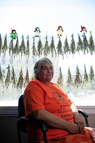 ALEX LUPUL / WINNIPEG FREE PRESS  

Martina Fisher, Cultural Support Provider at Wa-Say Healing Centre, poses for a portrait at the centre's Winnipeg office on Monday, June 28, 2021. Fisher was forced into Assiniboia Residential School in her teens.

Reporter: Cody Sellar