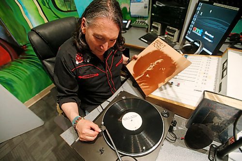 JOHN WOODS / WINNIPEG FREE PRESS
Dave McLeod, CEO of NCI-FM, and some of his record collection, are photographed at the radio station in Winnipeg Monday, June 28, 2021. McLeod owns one of the largest collections of indigenous music, thousands of albums, 45s and CDs of artists dating back to the 30s and 40s.

Reporter: Sanderson