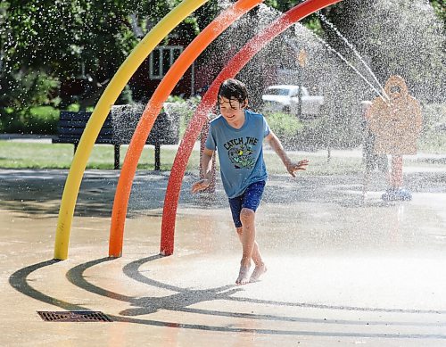 RUTH BONNEVILLE / WINNIPEG FREE PRESS

Local weather standup

Thomas Smith-Windsor (6yrs), races through the spray of the rainbow at Provencher Spray Pad on his way home from his last day of school Tuesday. Even though Thomas was in school remotely these past months, students  were allowed to return to class for their last day of school to drop off supplies and pick up their personal items, His dad,  Alex, offered to treat him on the exceptionally hot day, with a stop at the spray pad with his little brother Simon (3yrs).  

JUNE 29, 2021