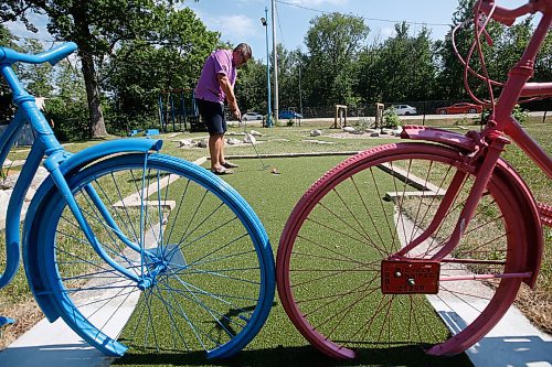 JOHN WOODS / WINNIPEG FREE PRESS
Brett and Karen Chestley, have rebuilt and are opening the the mini-putt course in Grand Marais Tuesday, June 29, 2021. The course was abandoned decades ago by its former owners.

Reporter: Martin