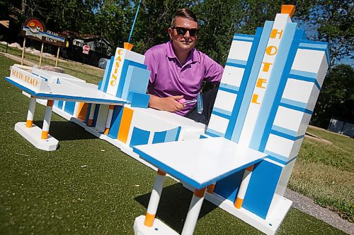 JOHN WOODS / WINNIPEG FREE PRESS
Brett and Karen Chestley, have rebuilt and are opening the the mini-putt course in Grand Marais Tuesday, June 29, 2021. The course was abandoned decades ago by its former owners.

Reporter: Martin