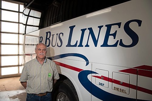 ALEX LUPUL / WINNIPEG FREE PRESS  

John Fehr, owner of Beaver Bus Lines, poses for a portrait on Wednesday, June 30, 2021. A group of 14 Manitoba charter and intercity bus operators are pleading with the province for support--and not getting any.