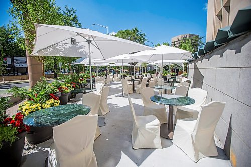 MIKAELA MACKENZIE / WINNIPEG FREE PRESS

The new Sunset Terrace and Bar today, a first-ever patio for the Fort Garry Hotel, on their opening day in Winnipeg on Wednesday, June 30, 2021. For JS story.
Winnipeg Free Press 2021.