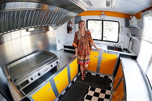 JOHN WOODS / WINNIPEG FREE PRESS
Erin Popoff, a former WestJet pilot laid off because of the pandemic, is photographed with her new food truck trailer, Poacht, outside her home in Winnipeg Wednesday, June 30, 2021. Popoff launched the pandemic pivot small business to make up for being let go by WestJet.

Reporter: Durrani