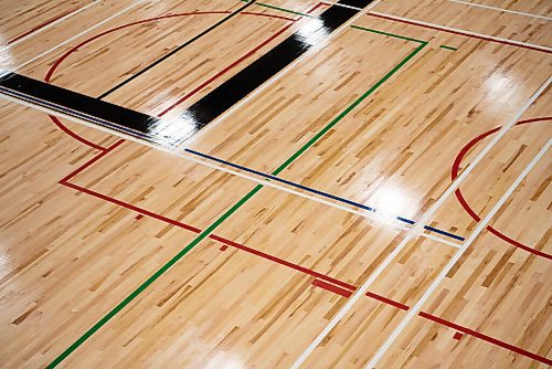 ALEX LUPUL / WINNIPEG FREE PRESS  

Lines painted on the multi-sport court at the Niverville Community Resource & Recreation Centre are photographed on Thursday, July 1, 2021.

Reporter: Mike Sawatzky