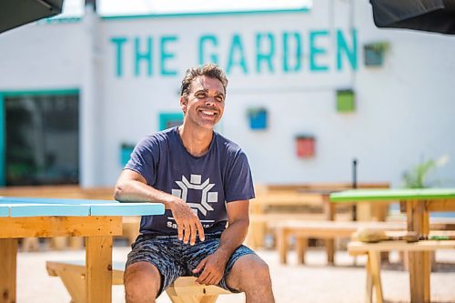 MIKAELA MACKENZIE / WINNIPEG FREE PRESS

Kristjan Harris poses for a portrait at the newly opened Garden 955 beer garden at 955 Portage Avenue in Winnipeg on Friday, July 2, 2021. For Ben Sigurdson story.
Winnipeg Free Press 2021.