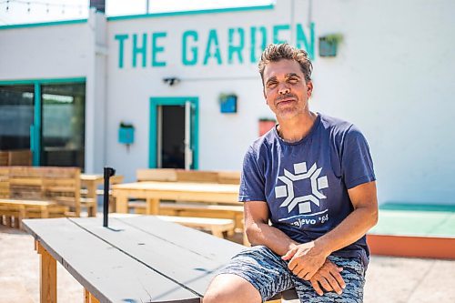 MIKAELA MACKENZIE / WINNIPEG FREE PRESS

Kristjan Harris poses for a portrait at the newly opened Garden 955 beer garden at 955 Portage Avenue in Winnipeg on Friday, July 2, 2021. For Ben Sigurdson story.
Winnipeg Free Press 2021.