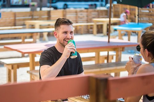 MIKAELA MACKENZIE / WINNIPEG FREE PRESS

Scott Angus enjoys a drink at Garden 955, a new beer garden at 955 Portage Avenue, in Winnipeg on Friday, July 2, 2021. For Ben Sigurdson story.
Winnipeg Free Press 2021.