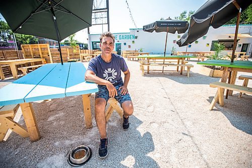 MIKAELA MACKENZIE / WINNIPEG FREE PRESS

Kristjan Harris poses for a portrait at the newly opened Garden 955 beer garden at 955 Portage Avenue in Winnipeg on Friday, July 2, 2021. For Ben Sigurdson story.
Winnipeg Free Press 2021.