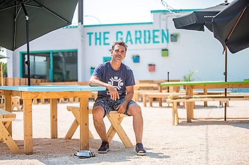 MIKAELA MACKENZIE / WINNIPEG FREE PRESS

Kristjan Harris poses for a portrait at the newly opened Garden 955 beer garden at 955 Portage Avenue in Winnipeg on Friday, July 2, 2021. For Ben Sigurdson story.
Winnipeg Free Press 2021.