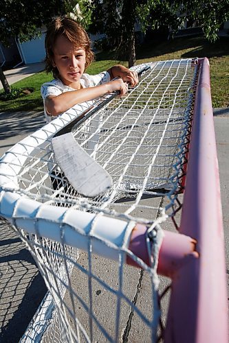 JOHN WOODS / WINNIPEG FREE PRESS
Ryden Leronowich, 10, a Grade 4 student is photographed outside his home in Winnipeg Monday, July 5, 2021. Leronowich contributed a piece of poetry about his love for hockey and missing the sport during COVID-19 to an anthology, Apart, Yet Together, which will be distributed by the Seven Oaks School Division.

Reporter: MacIntosh