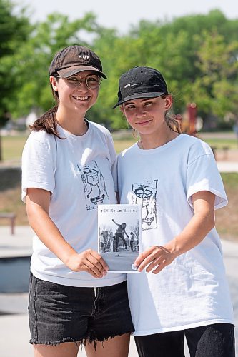 MIKE SUDOMA / WINNIPEG FREE PRESS

(Left to Right) Maddy Nowasad and Emilie Rafnson hold up copies of their zine “The Other Skaters” at Riverbend Skatepark Wednesday afternoon. 

July 7, 2021