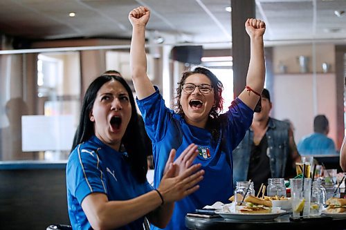 JOHN WOODS / WINNIPEG FREE PRESS
Italian fans celebrate a win over England in the Euro Cup at Bar Italia in Winnipeg Sunday, July 11, 2021. 

Reporter: Rutgers