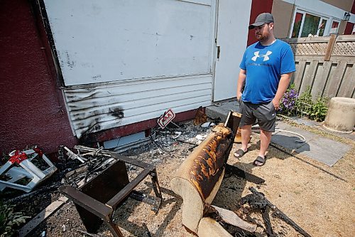 JOHN WOODS / WINNIPEG FREE PRESS
Nik Lynam, whose family was a victim of an arsonist, is photographed outside his Willow Park home in Winnipeg Tuesday, July 13, 2021. 

Reporter: ?