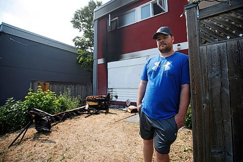 JOHN WOODS / WINNIPEG FREE PRESS
Nik Lynam, whose family was a victim of an arsonist, is photographed outside his Willow Park home in Winnipeg Tuesday, July 13, 2021. 

Reporter: ?