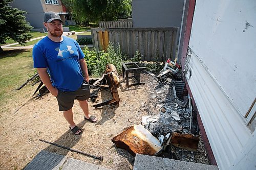 JOHN WOODS / WINNIPEG FREE PRESS
Nik Lynam, whose family was a victim of an arsonist, is photographed outside his Willow Park home in Winnipeg Tuesday, July 13, 2021. 

Reporter: ?