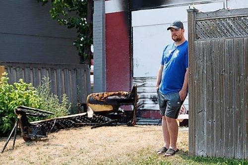 JOHN WOODS / WINNIPEG FREE PRESS
Nik Lynam, whose family was a victim of an arsonist, is photographed outside his Willow Park home in Winnipeg Tuesday, July 13, 2021. 

Reporter: ?