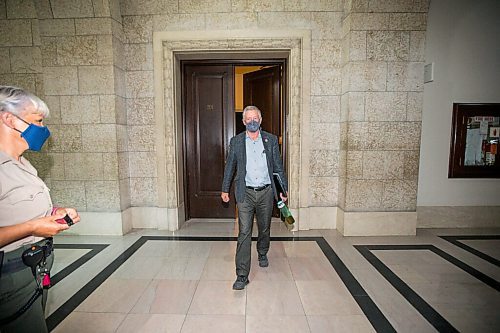 MIKAELA MACKENZIE / WINNIPEG FREE PRESS

PC MLA Blaine Pedersen leaves a cabinet meeting at the Manitoba Legislative Building in Winnipeg on Wednesday, July 14, 2021. For Dylan story.
Winnipeg Free Press 2021.