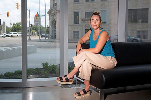 MIKE DEAL / WINNIPEG FREE PRESS
Jaimie Isaac, WAG Curator of Indigenous and Contemporary Art is one of several local Indigenous artists/authors sharing their thoughts on what should replace the toppled statue of Queen Victoria on the grounds of the Legislative building.
210714 - Wednesday, July 14, 2021.