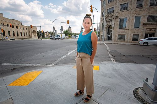 MIKE DEAL / WINNIPEG FREE PRESS
Jaimie Isaac, WAG Curator of Indigenous and Contemporary Art is one of several local Indigenous artists/authors sharing their thoughts on what should replace the toppled statue of Queen Victoria on the grounds of the Legislative building.
210714 - Wednesday, July 14, 2021.