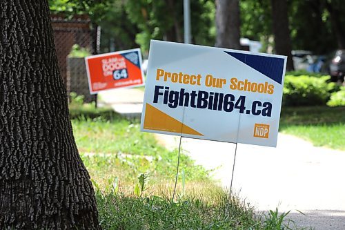 RUTH BONNEVILLE / WINNIPEG FREE PRESS

Local - School board Prez

Photo of lawn signs against bill 64 that are part of the lobby against education reforms put forward by the province,  


See Maggie's story.


July 14, 2021


