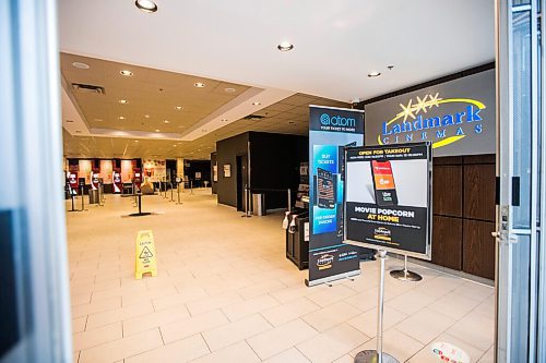 MIKAELA MACKENZIE / WINNIPEG FREE PRESS

Landmark Cinemas at Grant Park Mall in Winnipeg on Wednesday, July 14, 2021. The owner of the movie theatre is relieved to finally be allowed to open in Manitoba. For Randall King story.
Winnipeg Free Press 2021.