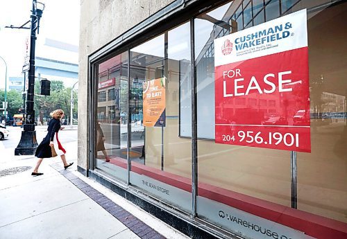 RUTH BONNEVILLE / WINNIPEG FREE PRESS

Local - Downtown Demise 

A woman rushes past a large window with a Lease sign in it at 354 Portage Ave. at Carlton street.  Photos that reflects the state of downtown for story below. 

Downtown Biz is releasing a report Wednesday morning. We have an advanced copy. 

Since the pandemic, downtown businesses have lost an estimated $139 million in total revenue, or an average of $2 million a week.
More than 2,000 downtown storefront workers have lost jobs.
Of the 70,000 downtown workers, only about 14,000 have returned to their downtown workplaces. Hotel occupancy rates are only at 11 per cent. And on and on it goes.

See Ben Waldman story. 

July 16, 2021
