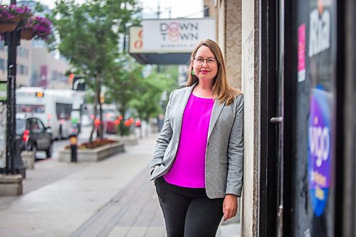 MIKAELA MACKENZIE / WINNIPEG FREE PRESS

Kate Fenske, executive director of the Downtown BIZ, poses for a portrait on Portage Avenue in Winnipeg on Tuesday, July 20, 2021. For Ben Waldman story.
Winnipeg Free Press 2021.