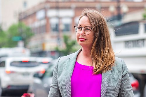 MIKAELA MACKENZIE / WINNIPEG FREE PRESS

Kate Fenske, executive director of the Downtown BIZ, poses for a portrait on Portage Avenue in Winnipeg on Tuesday, July 20, 2021. For Ben Waldman story.
Winnipeg Free Press 2021.